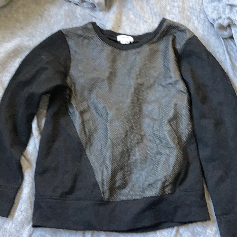 Helmut Lang Leather Sweatshirt